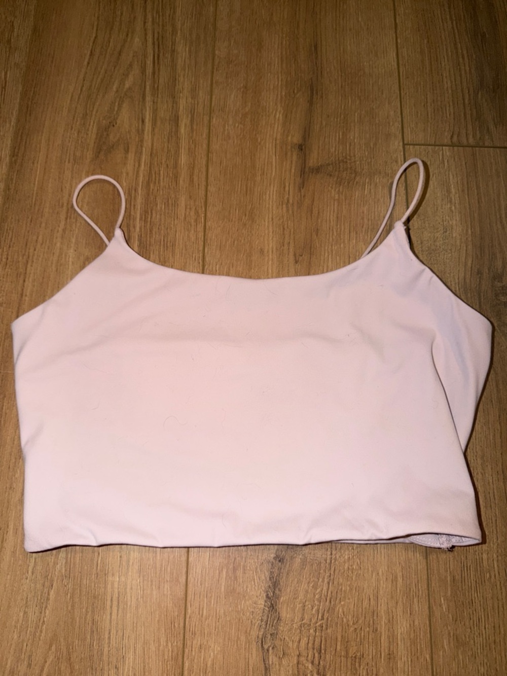 GARAGE Spaghetti Strap Crop Top in Light Pink